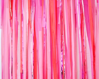 50pcs Light Pink Streamers Party Decorations Pink Christmas Streamer  Backdrop 24 Colors Fringe Backdrop for Parties Pastel Birthday Party  Streamers