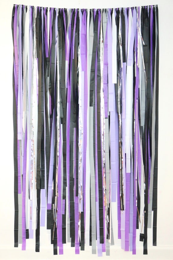 Halloween Backdrop, Fringe Backdrop, Photo Backdrop, Streamer Backdrop, Purple Halloween, Halloween Party Decor, Trunk or Treat Decorations