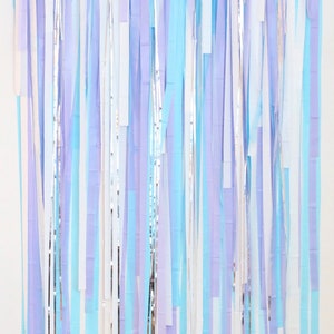 Streamer Backdrop, Fringe Backdrop, Ice Princess Decorations, Ice Princess Birthday Backdrop, Streamer Backdrop, Winter Baby Shower