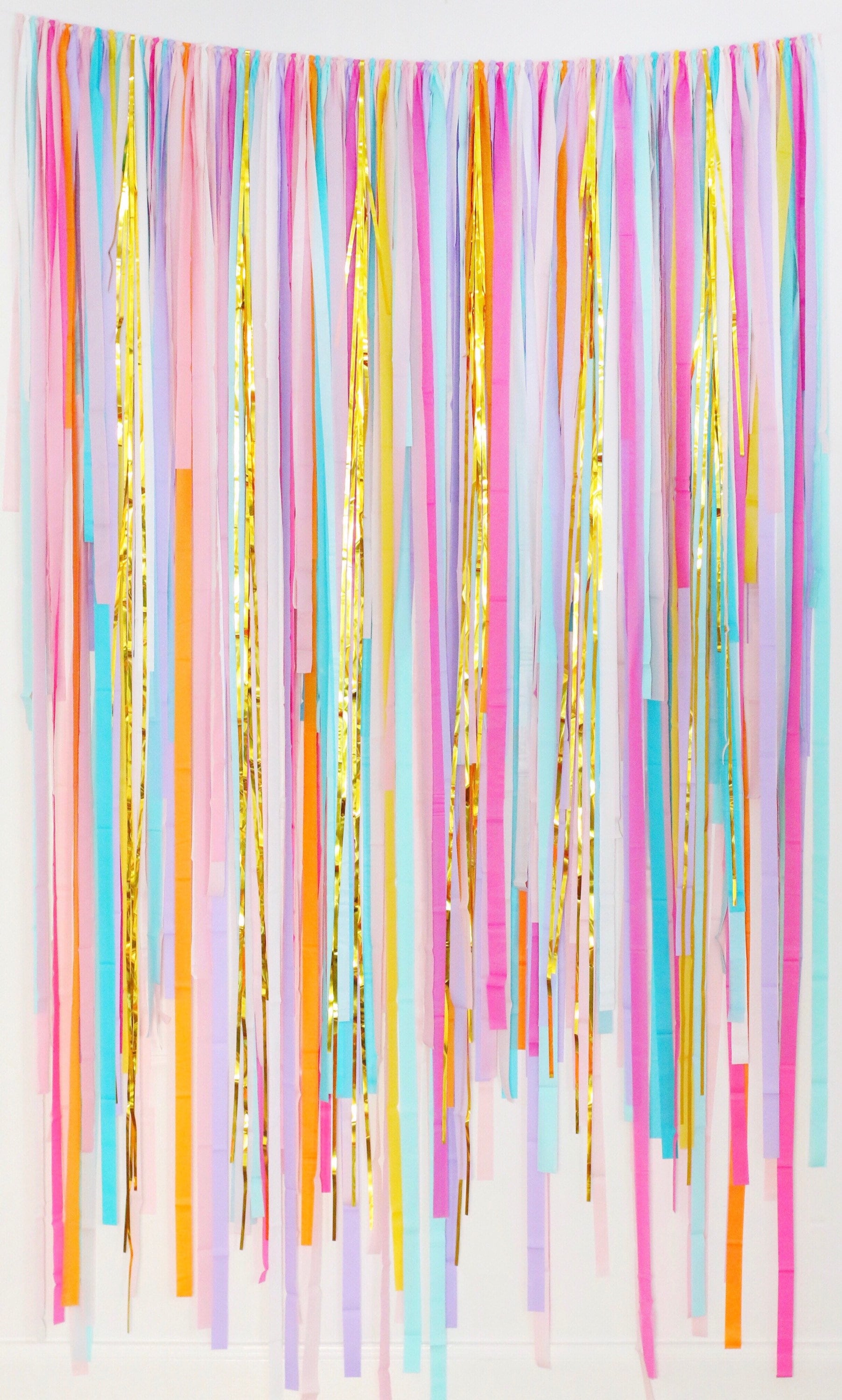 Streamer Backdrop, Fringe Backdrop, Pastel Party Decor, Pastel Rainbow  Decoration, Ice Cream Party, Unicorn Party Decoration, Sprinkle Party 