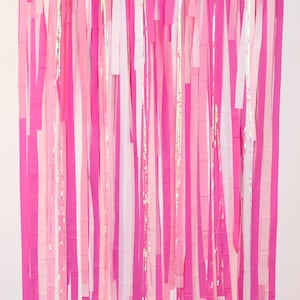 Valentine’s Day Backdrop, Fringe Backdrop, Streamer Backdrop, Valentine’s Day Party, Valentine Decoration, Galentine’s day, Iridescent