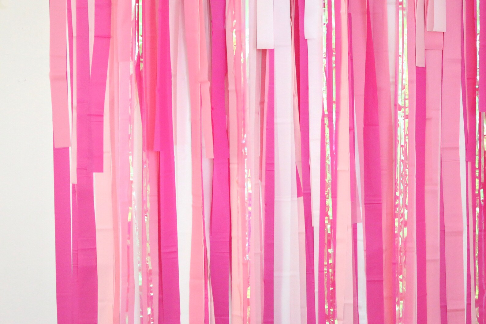 Streamer Backdrop Fringe Backdrop Pink Birthday Decorations Etsy