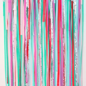Streamer Backdrop, Fringe Backdrop, Birthday Party Decorations, Watermelon Party, Pink & Green, Photo Booth, One in a Melon, Bachelorette