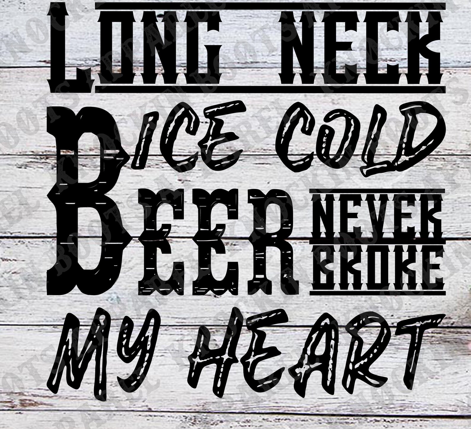 Luke Combs Long Neck Ice Cold Beer Never Broke My Heart PNG Etsy