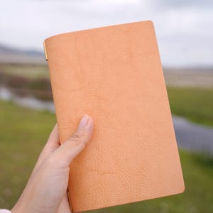 Agenda de fichário, couro italiano, caixa Minerva, diário, agenda, diário recarregável