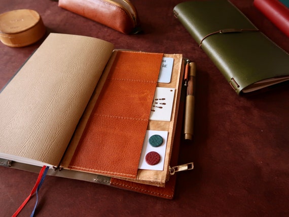 Travelers Notebook Insert Pocket, Dupont Paper Zipper Pouch , Leather Card  Holder A5, Standard, Portable , TN Accessories 