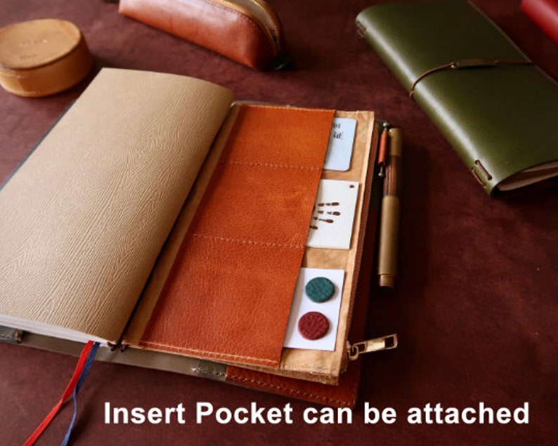 TN Notebook, Travel Notebook, Full Grain Leather, Minerva Box Leather ...