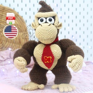 Donkey Kong Amigurumi Pattern Mario Bros Series (Digital Download)