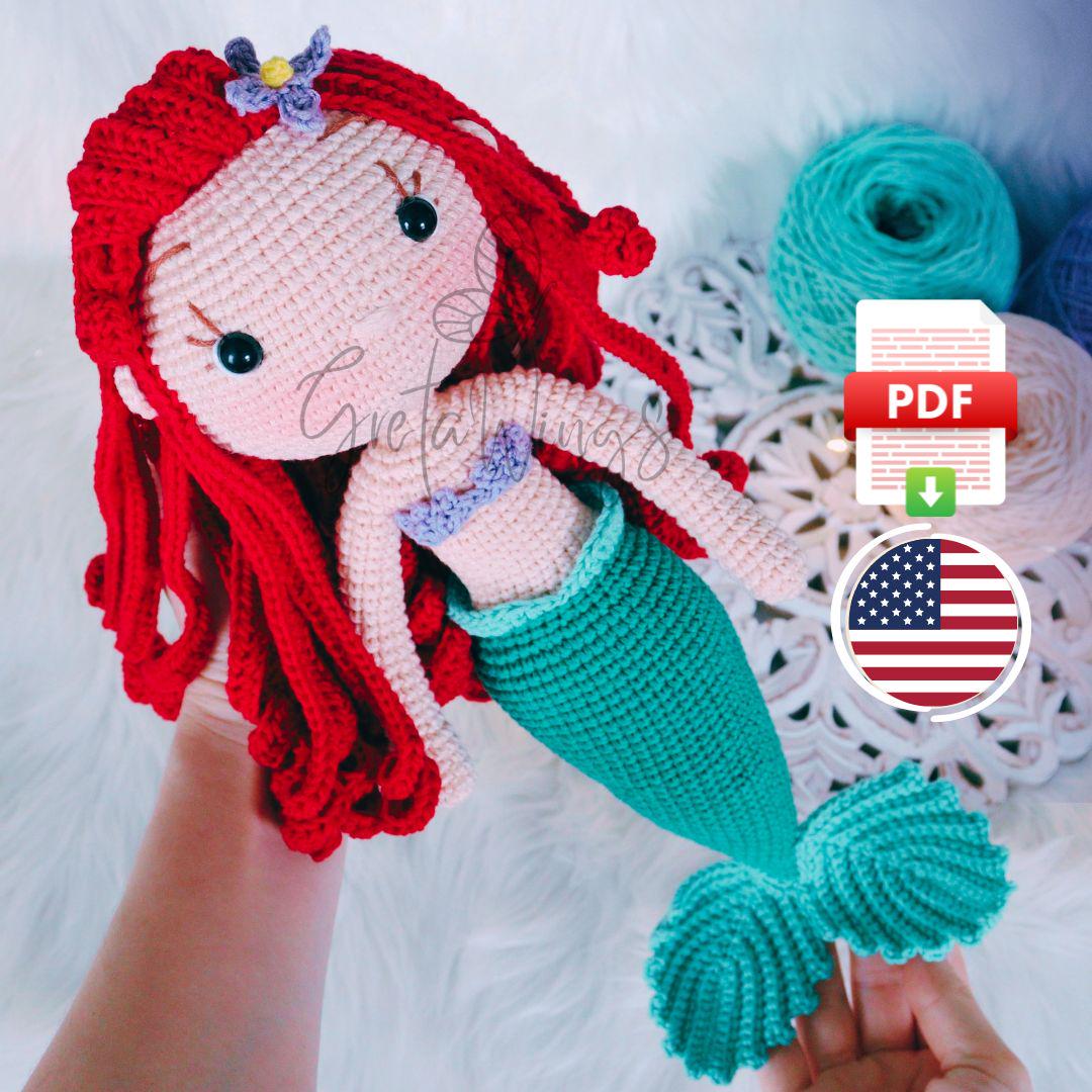 Mermaid Ariel Doll Amigurumis Pattern (digital download)