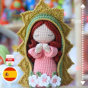 Patrón Amigurumi de la Virgen de Guadalupe a Crochet - Virgin of Guadalupe Amigurumi Crochet Pattern (descarga digital)