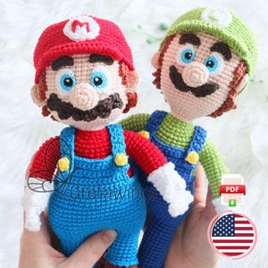 Amigurumis Mario Bros & Luigi Amigurumis Muster (digitaler Download)