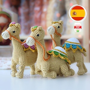 Schema Amigurumi per cammello all'uncinetto – Schema semplice scritto passo dopo passo – Figura di cammello fai da te (download digitale)