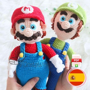 Mario Bros & Luigi Amigurumi Muster (digitaler Download)