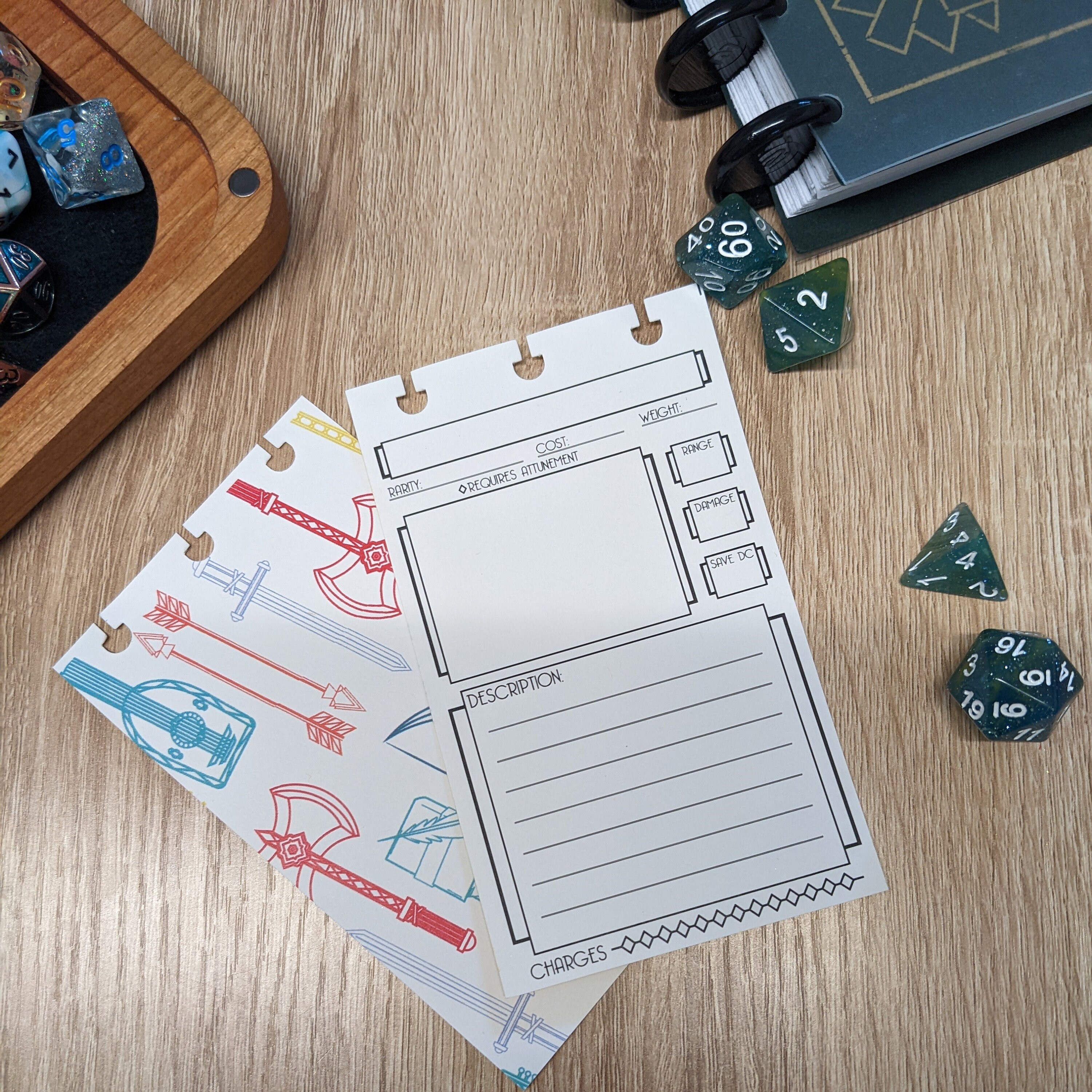 Dnd Blank Item Card - Etsy