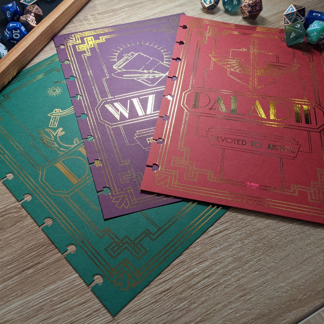 Gold Foil Class Notebook Cover - D&D Player's Notebook - Etsy