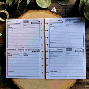 Repuestos para libretas de tamaño jugador con descuento: Art Déco, diseño clásico, blanco roto