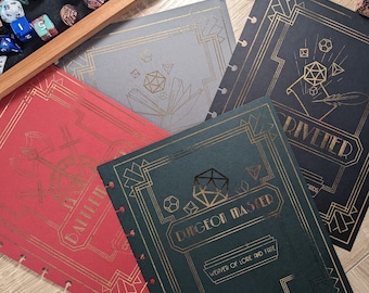 Goudfolie RPG-notebookomslag – Discbound Dungeon Master Cardstock