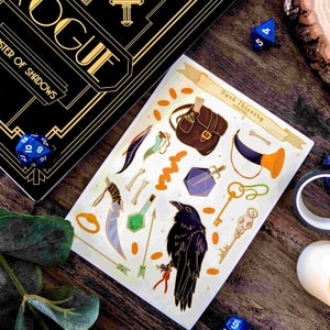 Etiquetas escuras do roubo | Adesivos de D&D