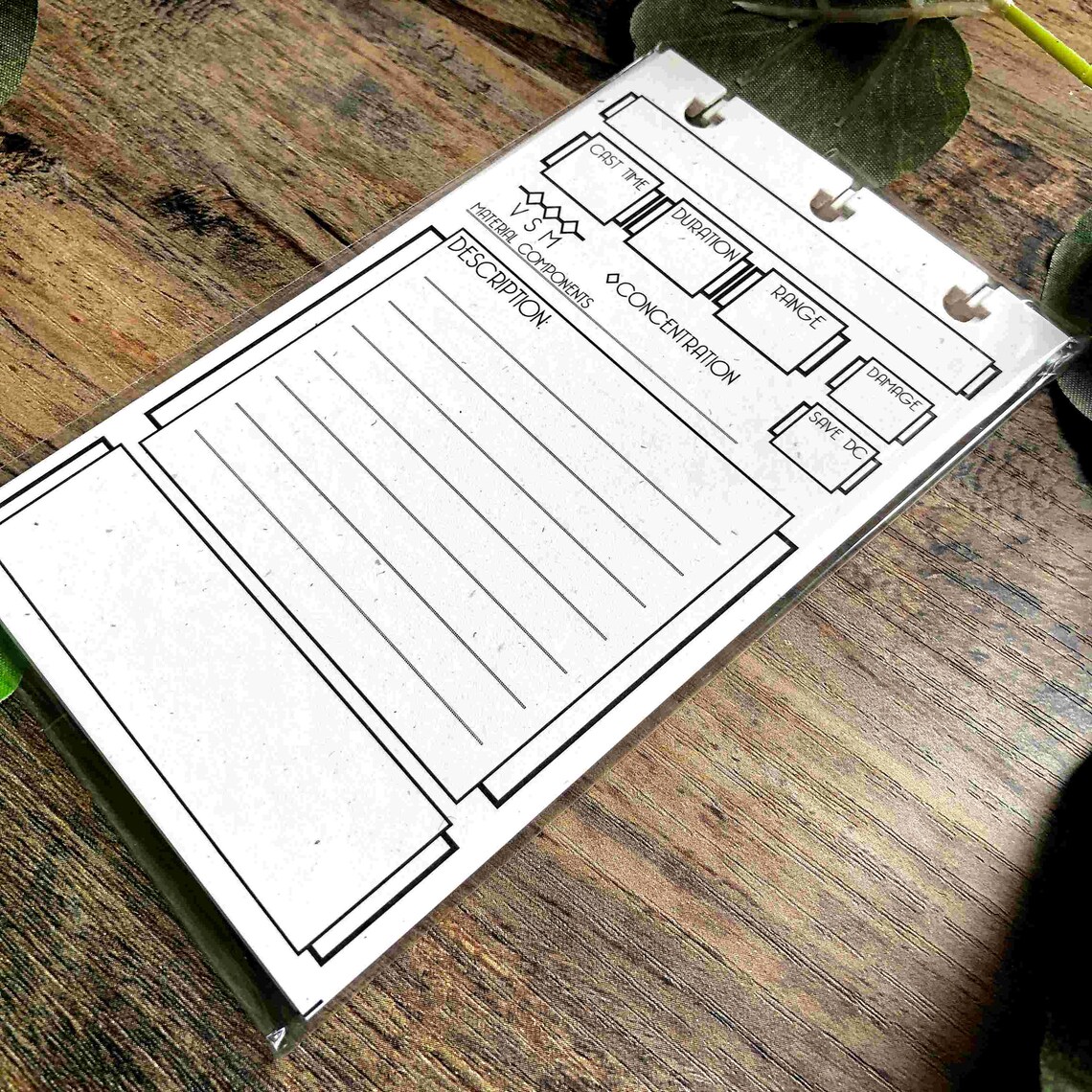 Spellbinding Notebook Spell Cards for Tome of Spells - Mini Notebook for D&D 5e - Etsy