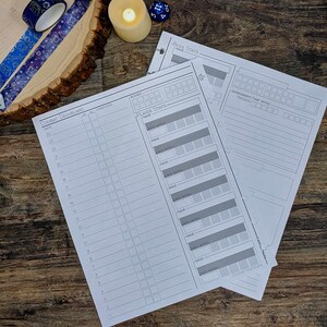 Minimal Combat & Monster Page Pack Refills for Gamemaster Notebooks