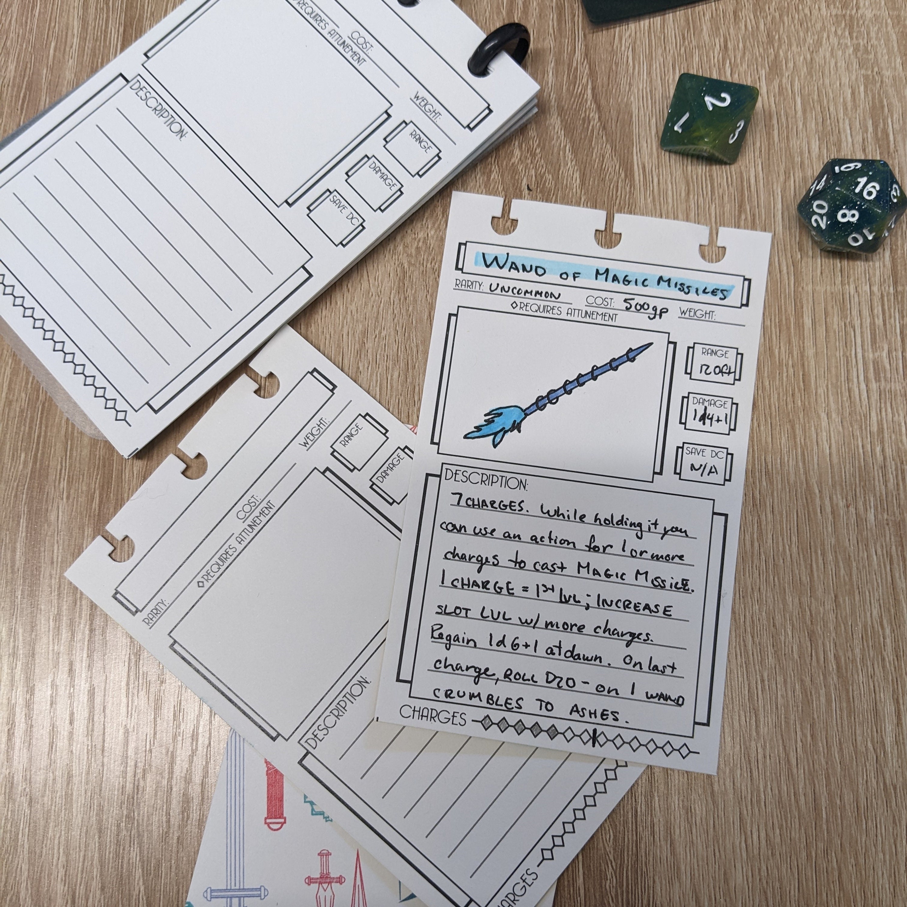 Dnd Blank Item Card - Etsy