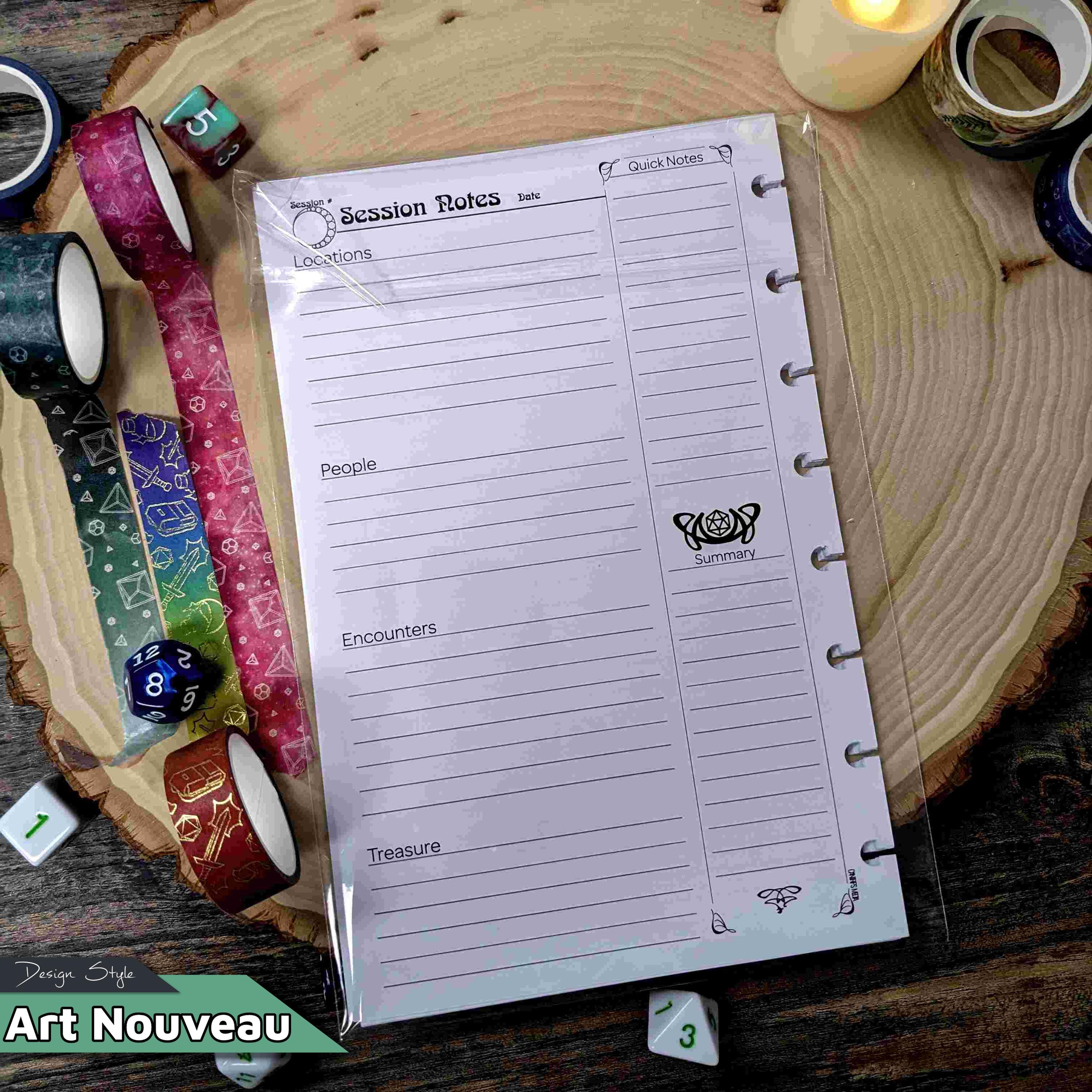 Session Notes Page Pack Refills for Player & Gamemaster Notebooks - Etsy