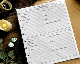 Pantheon Sheets Page Pack | DM's Guide to Adventure Refill