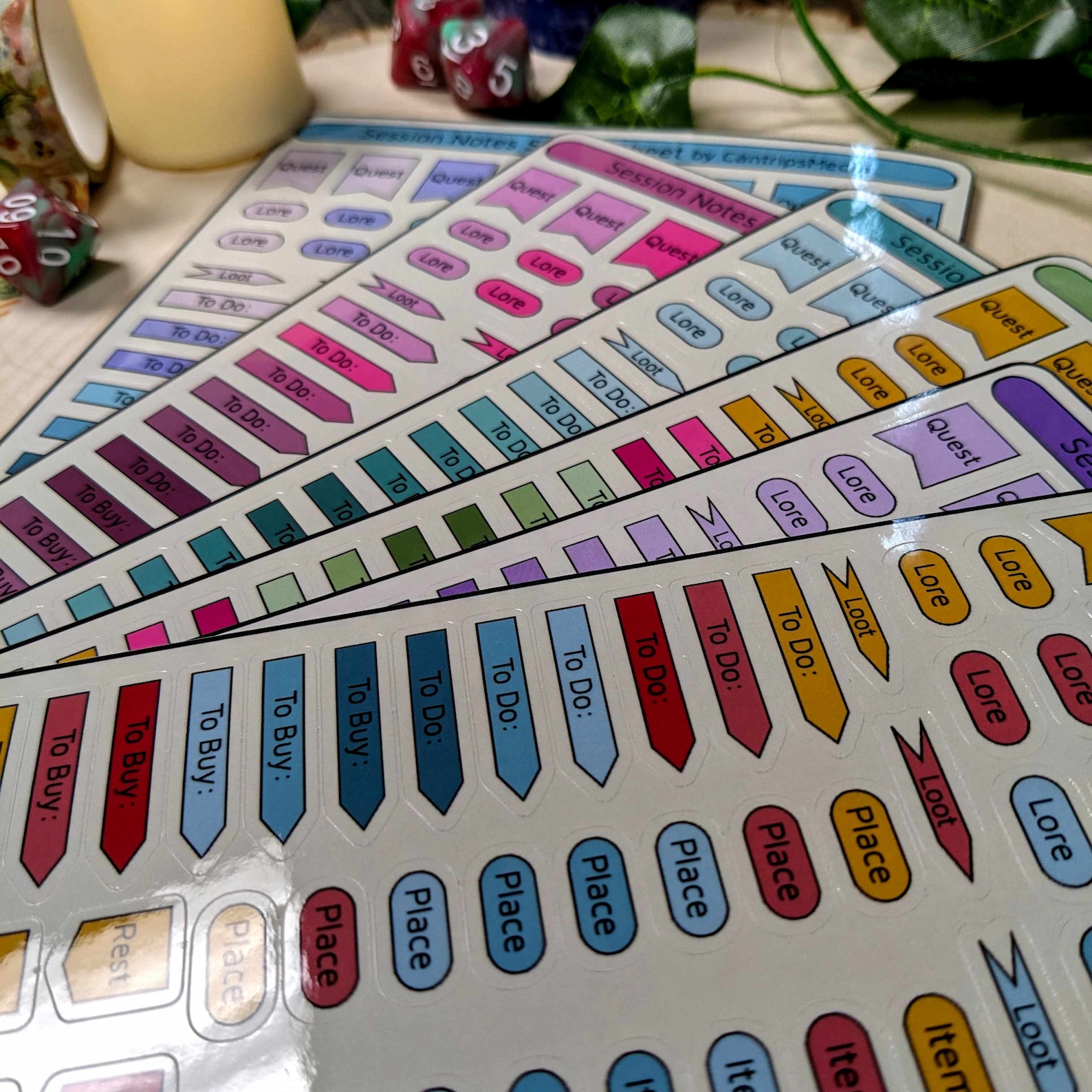 Session Notes Stickers | D&D, TTRPG Journal Stickers - Etsy