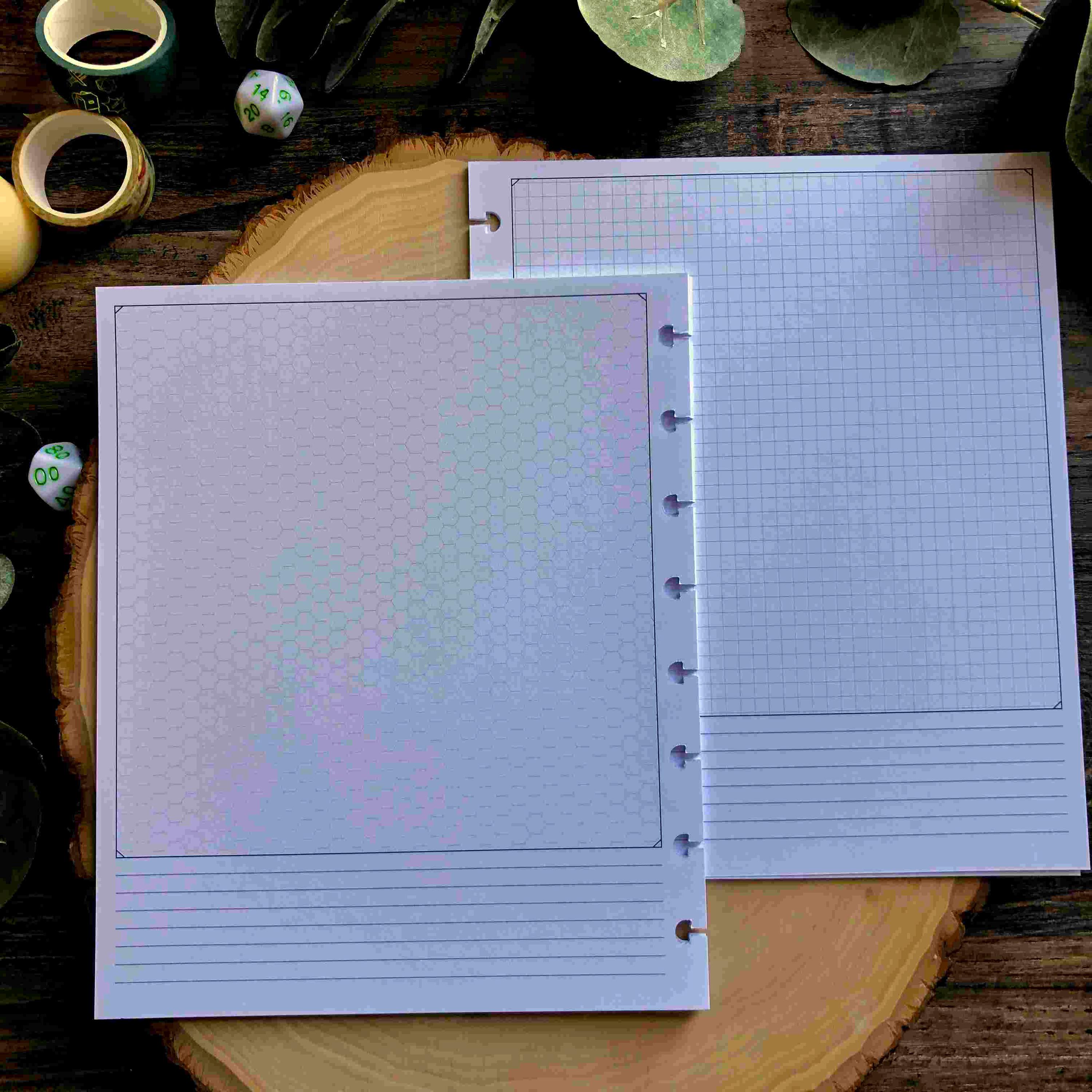 Grid and Map Page Pack Refills for Player & Gamemaster Notebooks - Etsy