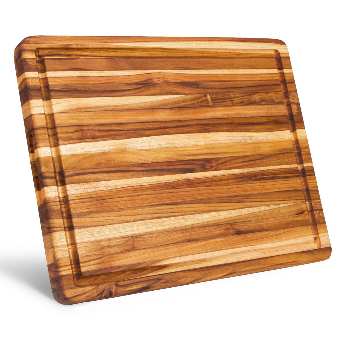 Large Reversible Teak Wood Cutting Board 18 x 14 x 1.25 Inch Etsy