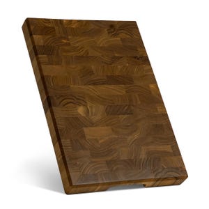 Old East Java Teak End Grain Cutting Board 18.1×12.2×1.6" Thick – Premium Heartwood Butcher Block