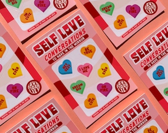 Self Love Conversation Hearts Waterproof Sticker Sheet