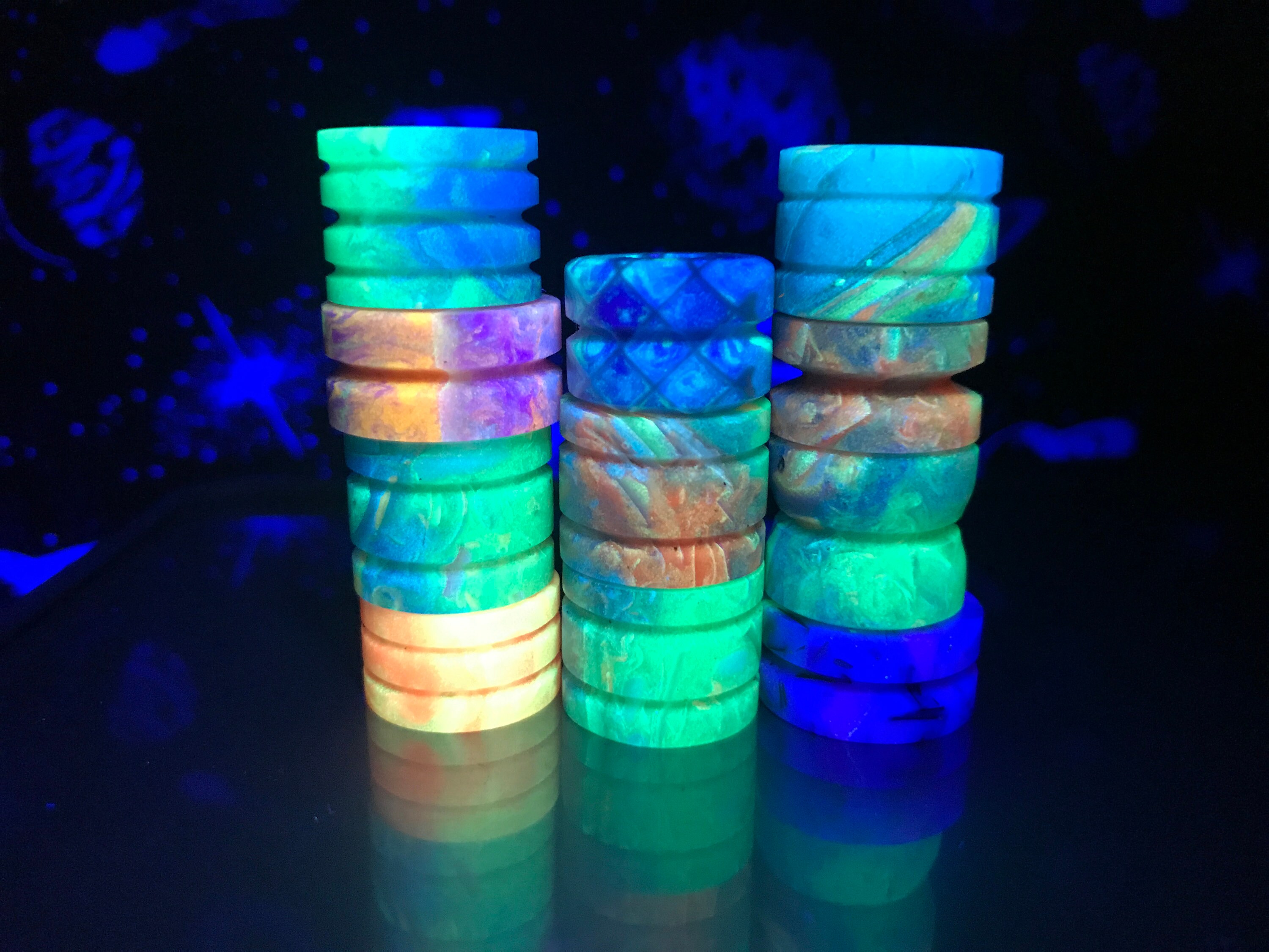 Glow Bead Lanyard Bead EDC Bead Paracord and Glow Bead Key Etsy