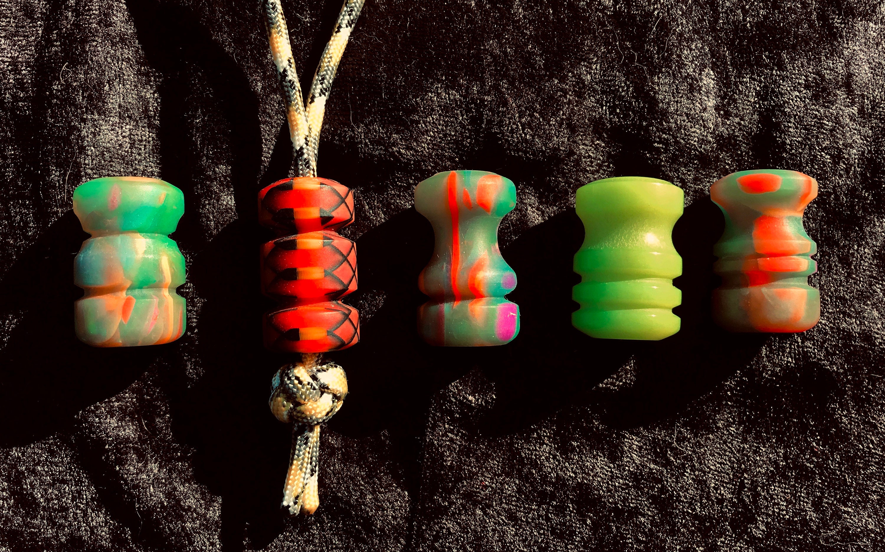 Glow Beads Lanyard Glow Bead Lanyards EDC Bead Knife | Etsy