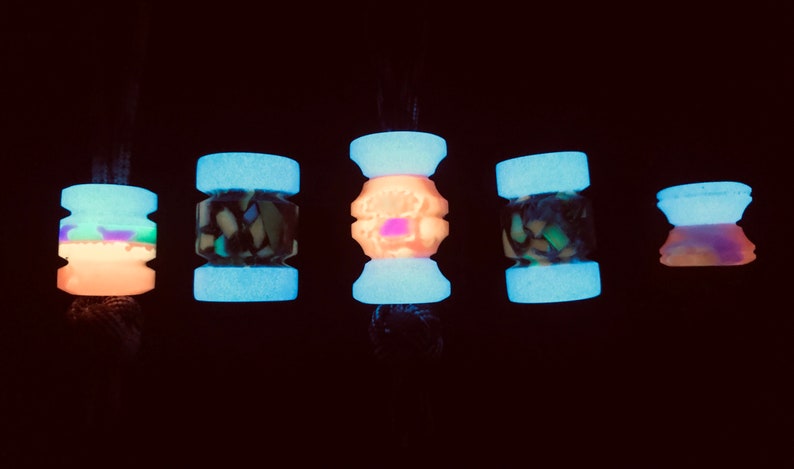 Glow Lanyard Glow Beads EDC Beads EDC Lanyards Glow Bead Lanyards