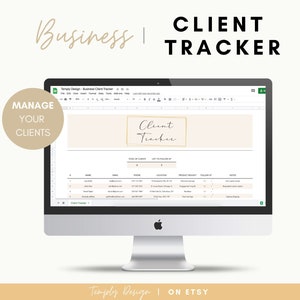 Business Client Tracker, Excel and Google Spreadsheet, Customer List with Contact Info, Digital Business Templates, Shopify or Etsy Toolkits