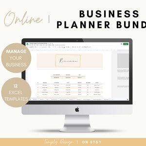 Online Business Planning Bundle Spreadsheet, Excel and Google Digital Template, Inventory Client, Supplier eCommerce Tracker, for Etsy Store