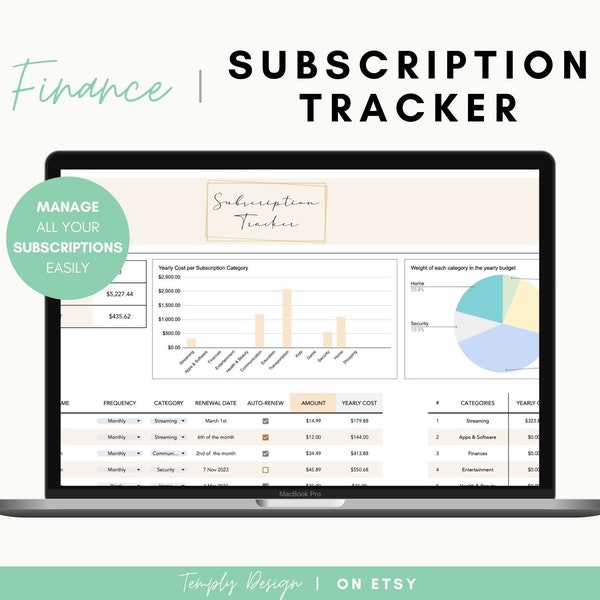 Membership Subscription Excel Template Etsy Membership Subscription Excel Template Etsy