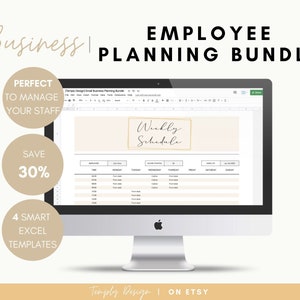 Employee Planning Bundle, Excel and Google Spreadsheets, Manager Planner, Store Trackers, Payroll Tracker, Scheduler, Staff Management Tool