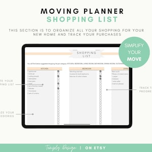 Home moving planner spreadsheet with 8 planners included: Checklist, Packing list, address change, budget, to do list and so much more to organize your move. Instant digital download spreadsheet, planner and tracker in Excel and Google Sheets Template by Temply Design