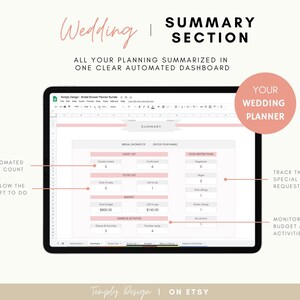 Bridal Shower Planner. Including employee guest list tracker, budget tracker, menu and venue organizer and much more. Instant download spreadsheet, planner and trackers. Digital Excel and Google Sheets Template by Temply Design