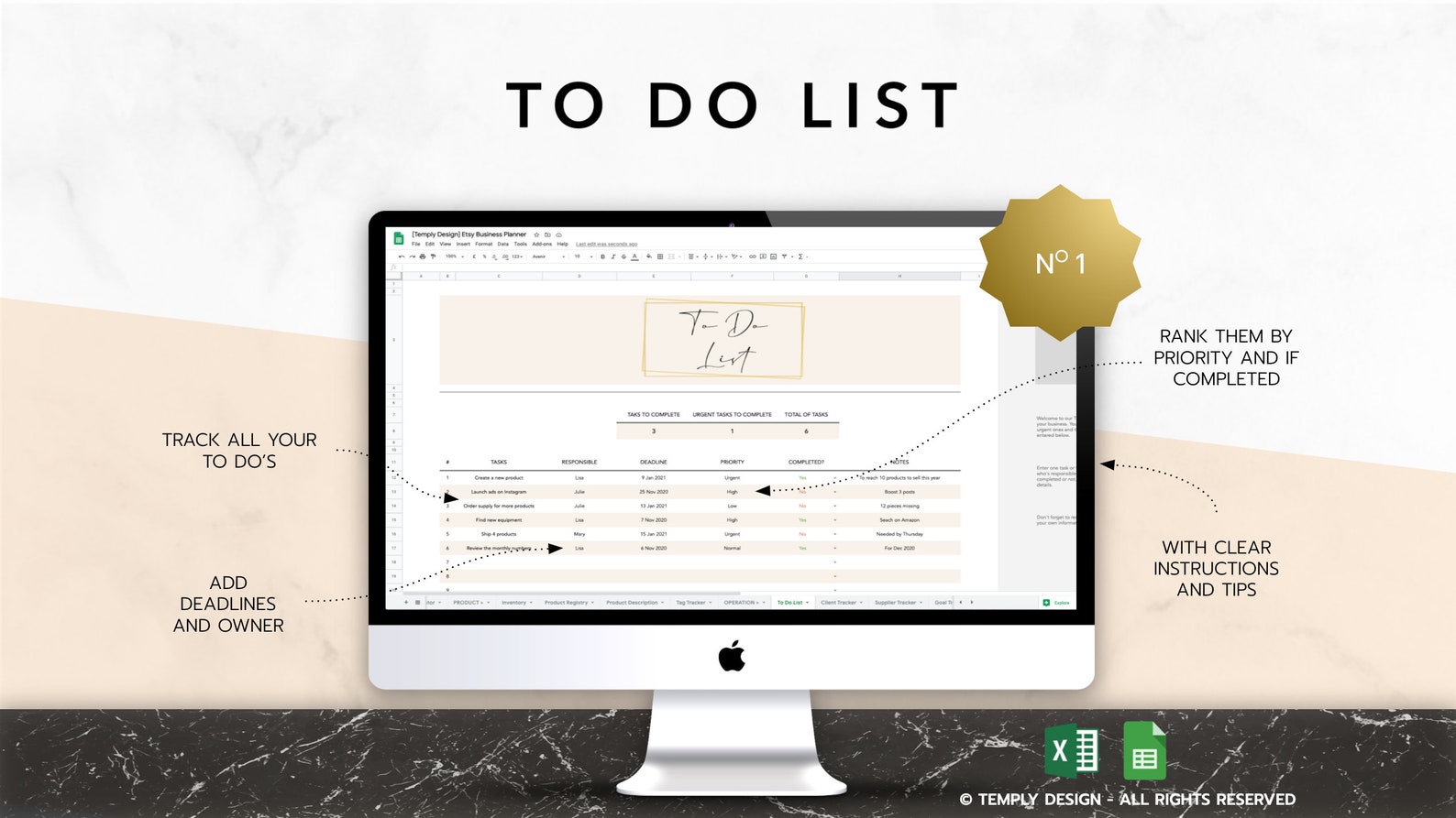 Etsy Operation Planner Etsy Shop Tracker To Do List Etsy