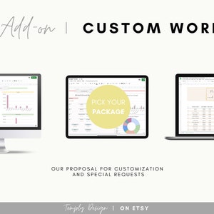 Trabajo personalizado y solicitudes especiales, hoja de cálculo de Excel editable, hoja de cálculo de Google, plantilla digital personalizada