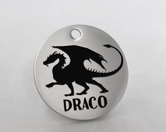 Targaryen dragon Pink Game of Thrones GOT dog cat custom tag for pets by ID4PET 