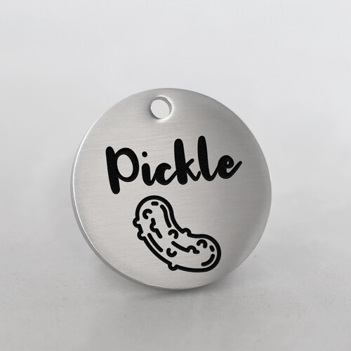 Pickle Name Tag for Dog Custom Personalized Pet ID Tag Etsy