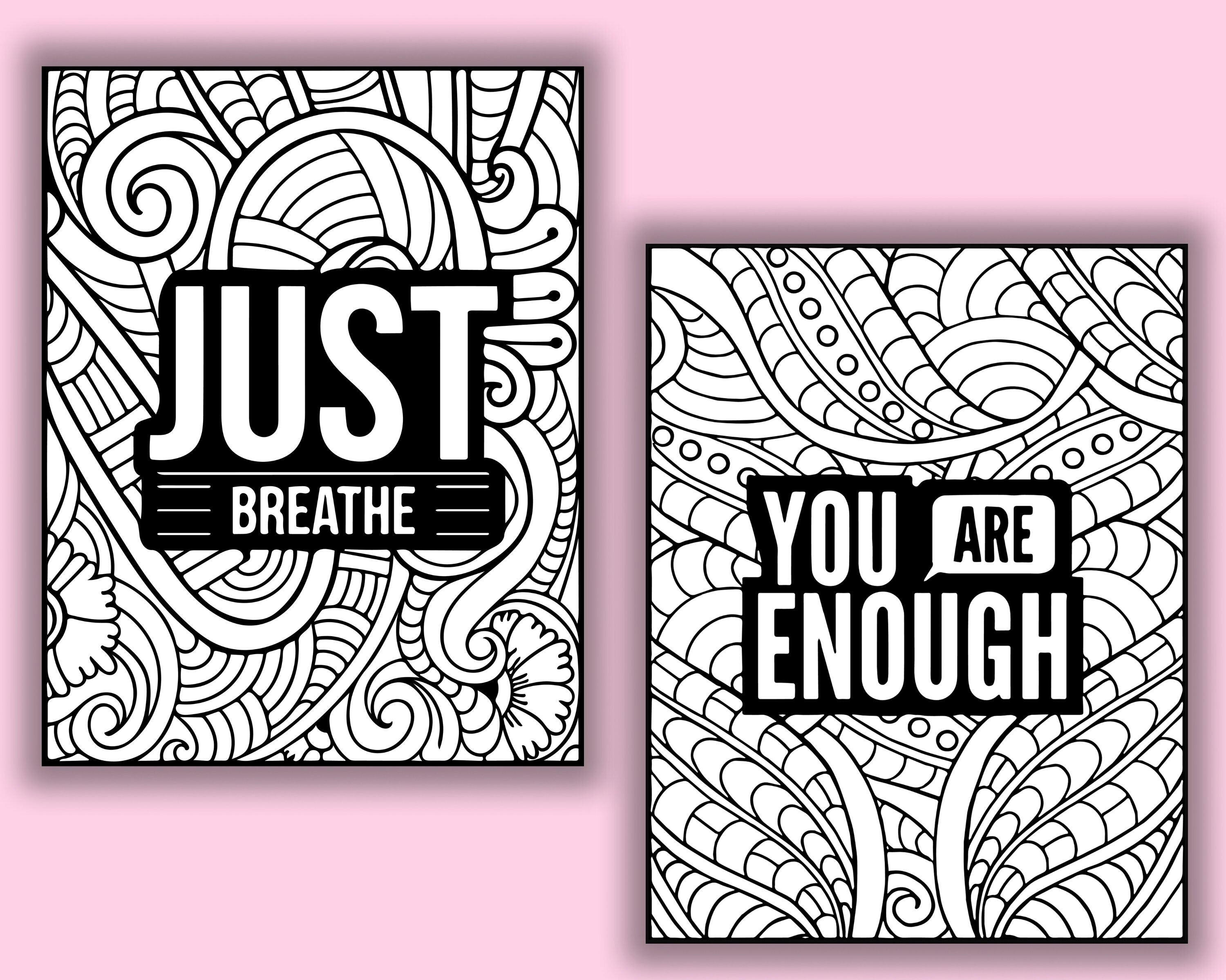 Mental Health Coloring Pages Anxiety Coloring Pages Etsy