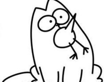 Simons Cat Car Decal Etsy