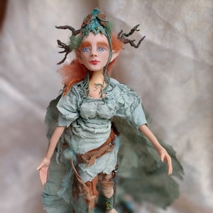 ETAIN druid girl,elf girl, celtic girl,Fairy Art Doll, Fairy Decor, Fairy Gift, Fairy Core, Fantasy Art,Fairy Artwork,Fairy OOAK Doll,DRUID