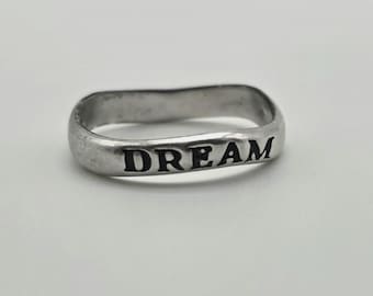 Sterling Silver Dream Ring Size 6 Minimalist Stacking Band Inspirational