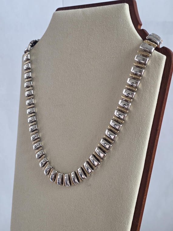 Napier Gold & Silver Tone Collar Necklace – Mixed… - image 3